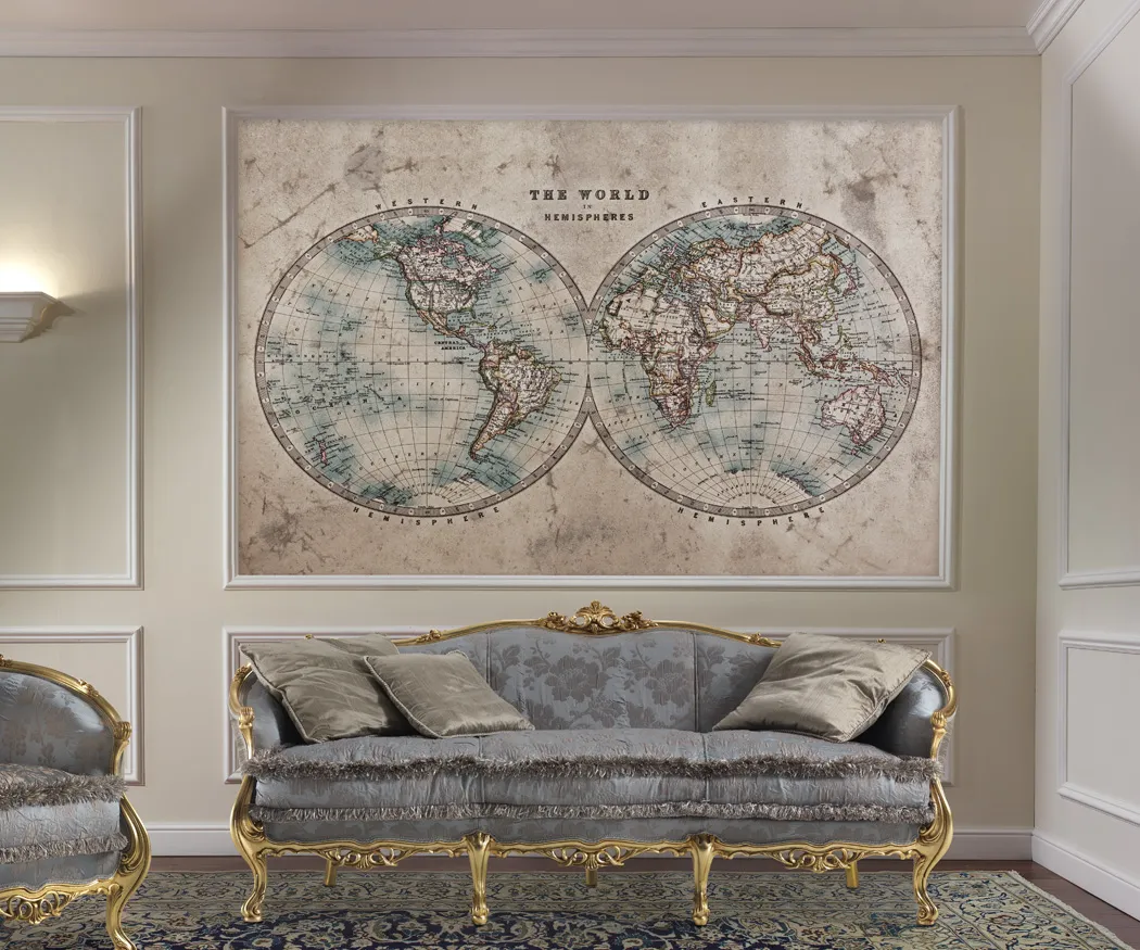 Обои для стен Sangiorgio Acqueforti Old Sky Map depicting boreal-austral hemisphere, 1