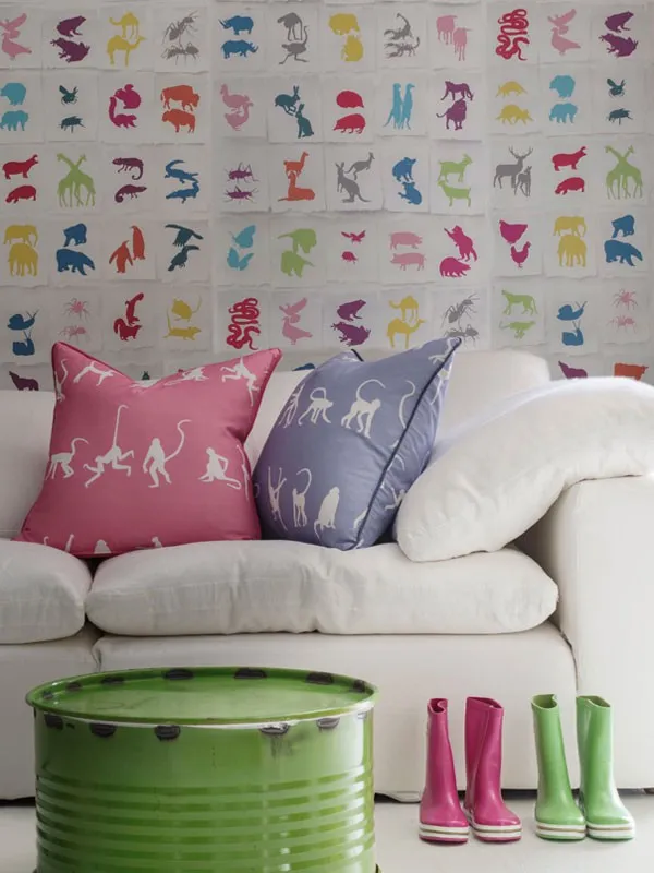 Ткань Andrew Martin Monkey Puzzle Fabric monkey_puzzle_bluebell