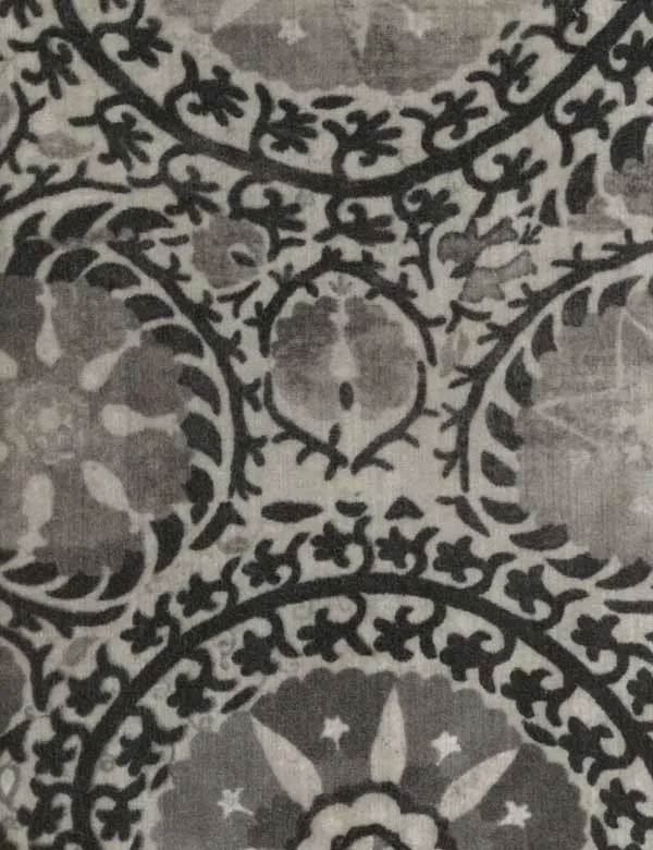 Ткань Andrew Martin Clarendon iznik_charcoal_fabric_1