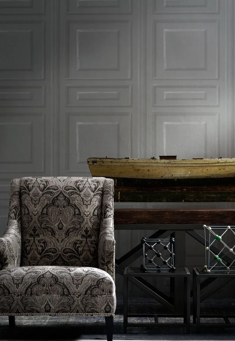 Ткань Andrew Martin Lost & Found garrett_charcoal_upholstered_chair