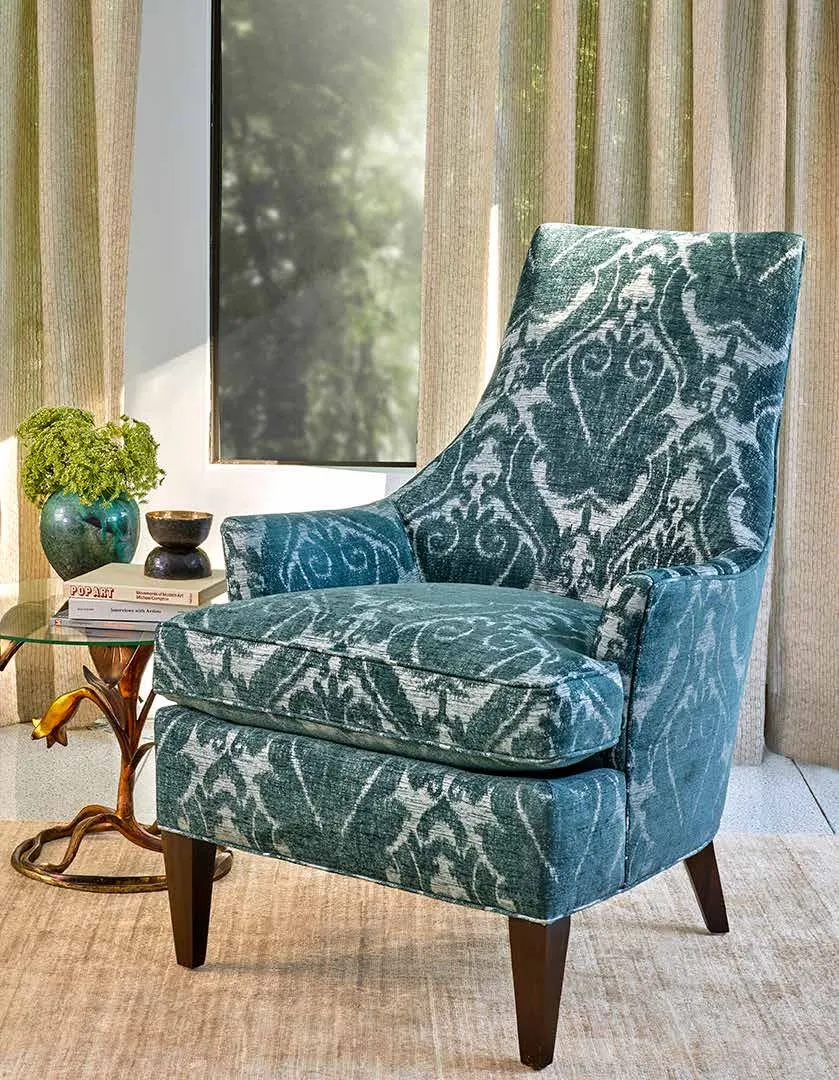 Ткань Robert Allen Enchanting Color Fabric Blue Pine