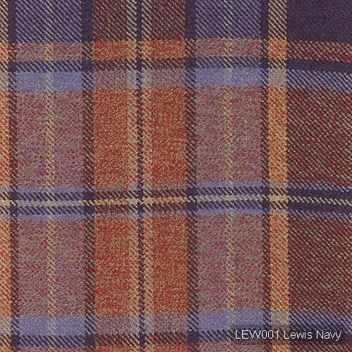 Ткань The Isle Mill Hebrides LEW001 Lewis Navy