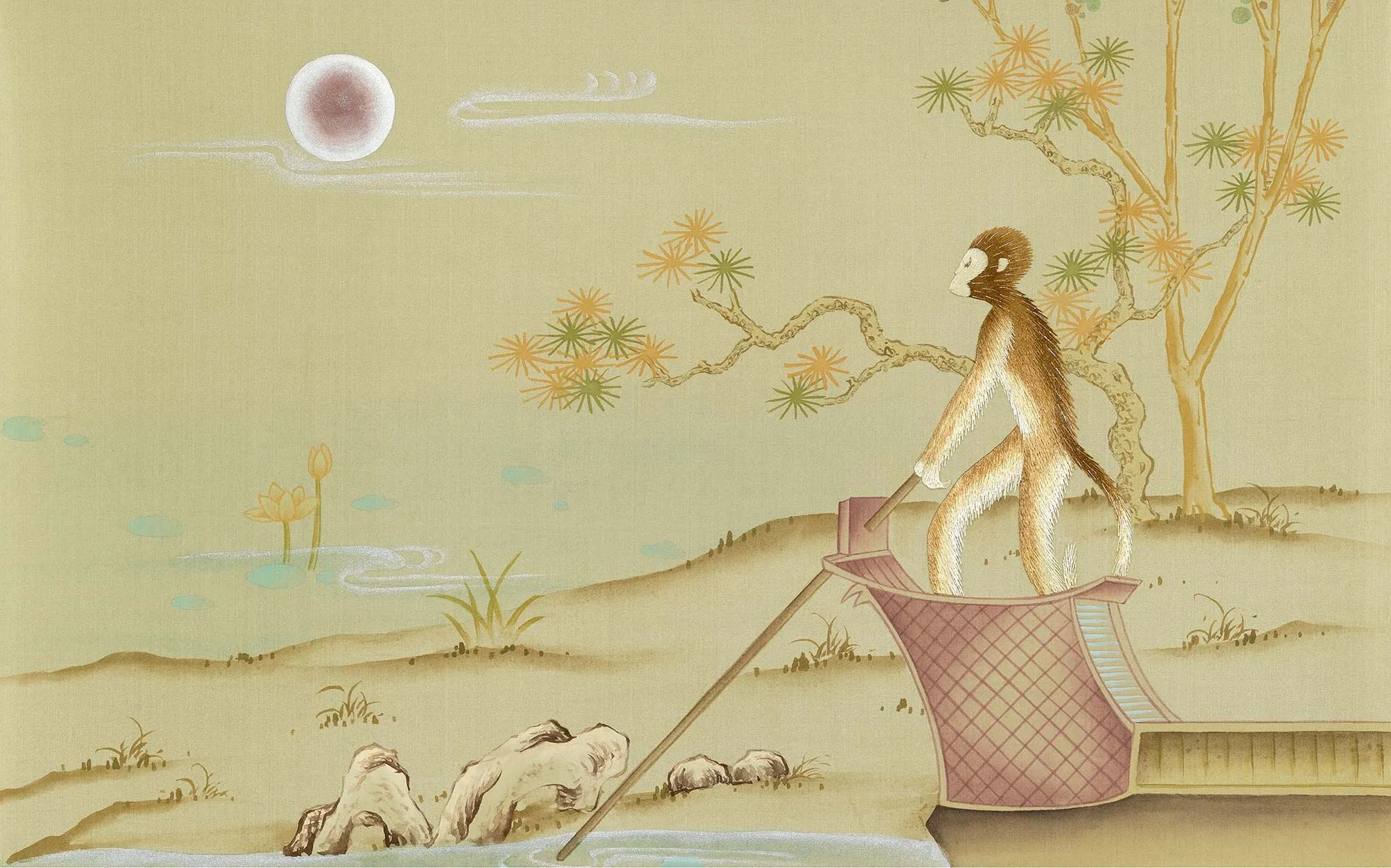 Обои для стен Fromental 20th century C010-singerie-col-marmoset-1