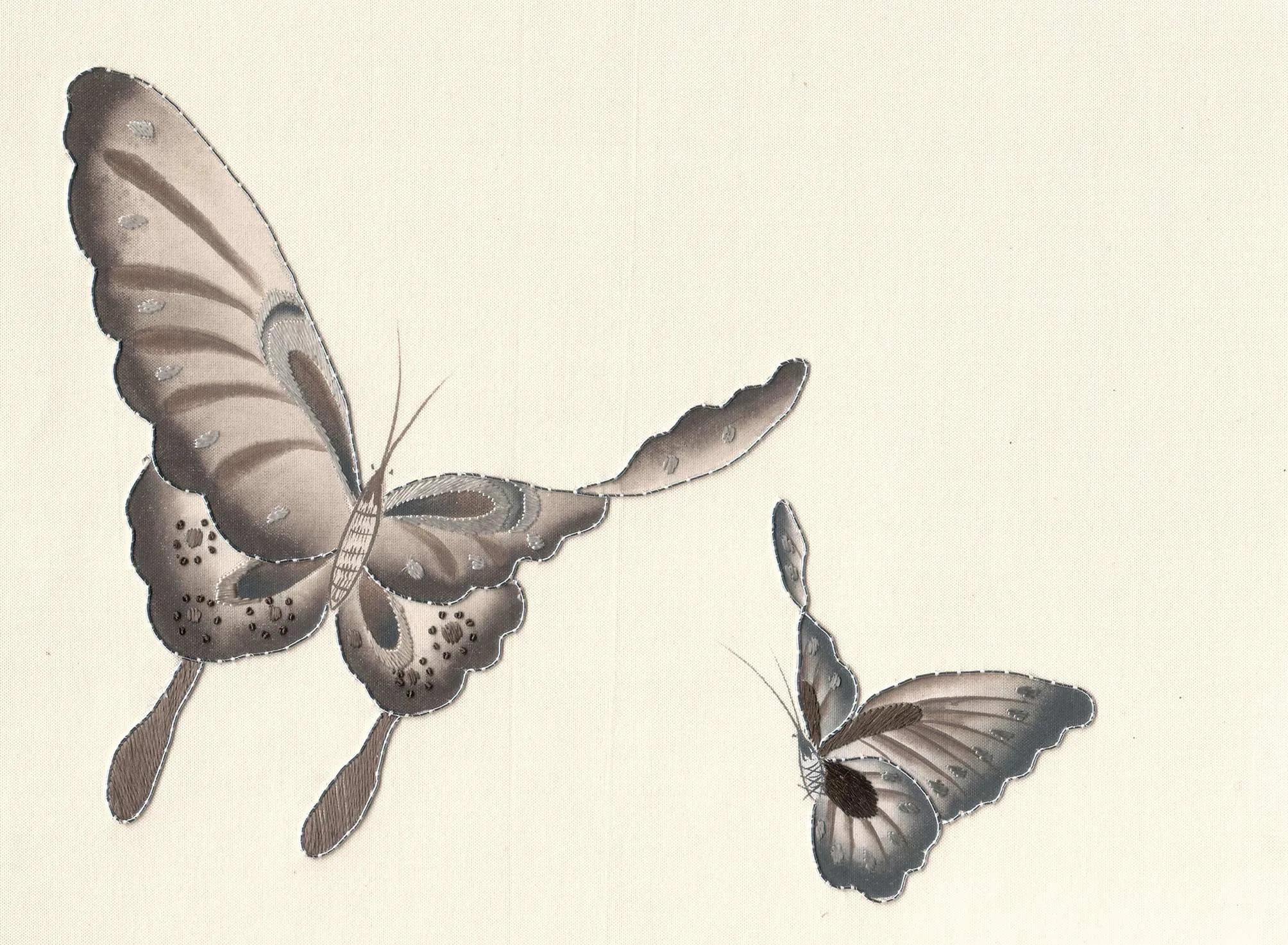 Обои для стен Fromental 20th century E001-butterflies-col-5-black-and-white-detail