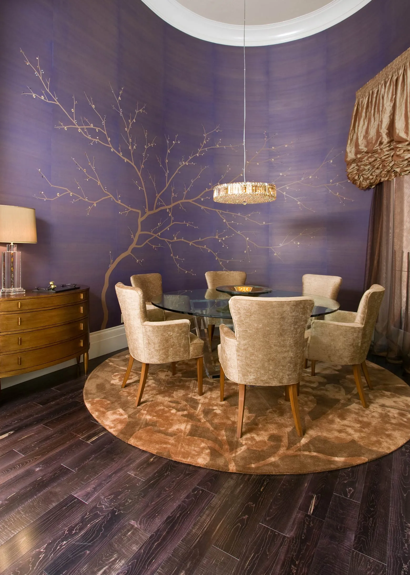 Обои для стен Fromental 20th century E003-custom-cherry-blossom-on-azurite-strata1