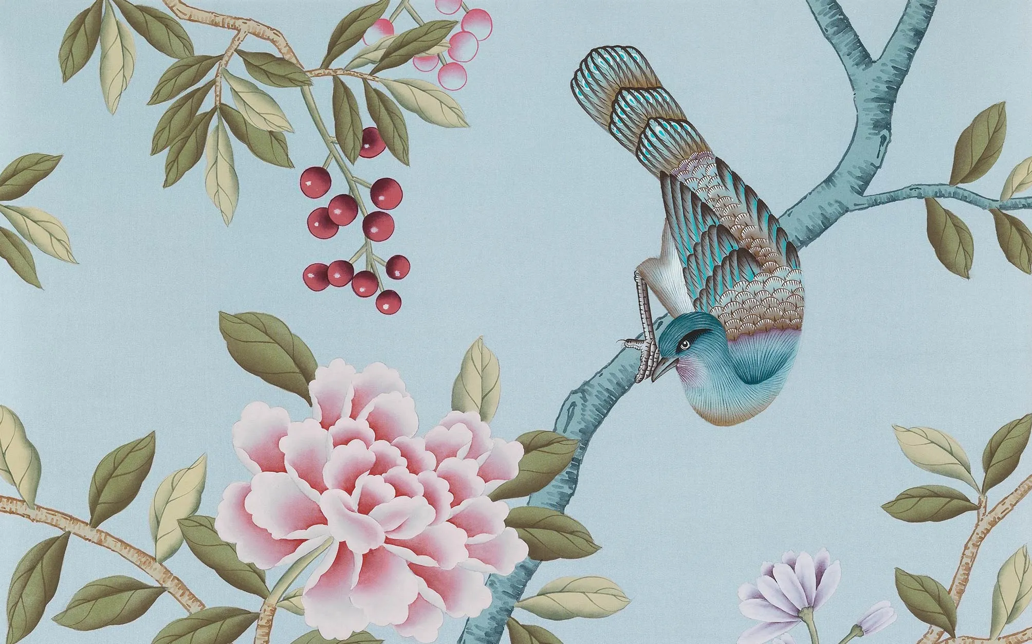 Обои для стен Fromental Chinoiserie C045-floribunda-col-blue-light