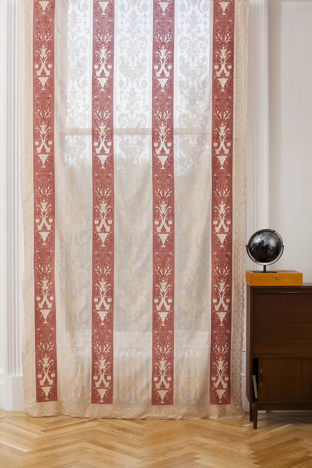 Ткань Morton Young and Borland Madras Panels 10247a_redgold