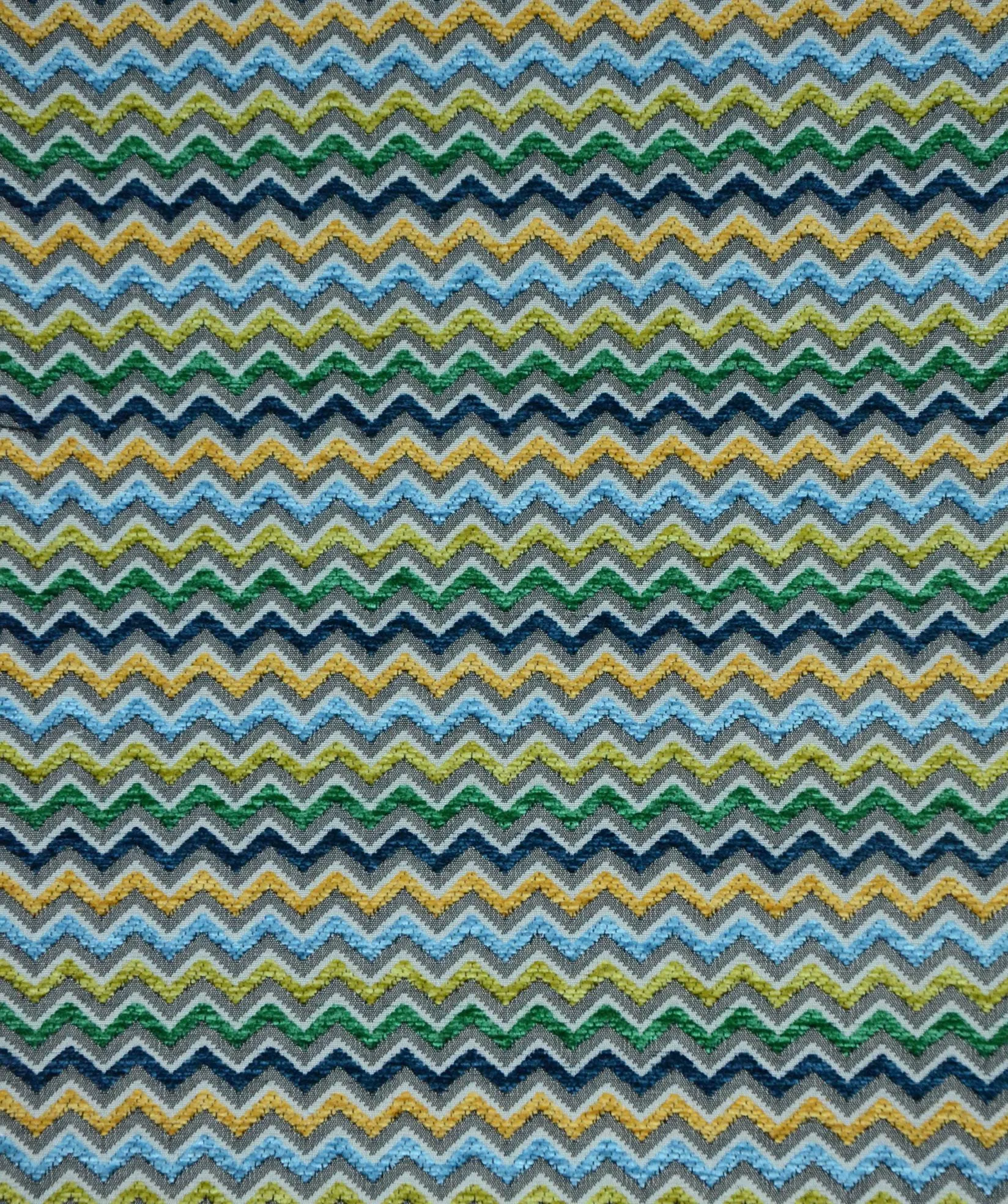 Ткань Thevenon Rayures renzo_bleu_vert_jaune-