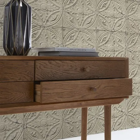 Обои для стен Koziel Tin tiles wallpapers antique-beige-tin-tiles-wallpaper-012p03x24