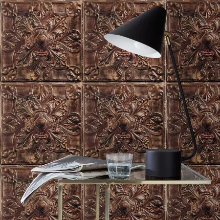 Обои для стен Koziel Tin tiles wallpapers antique-copper-tin-tiles-wallpaper-001d36x24