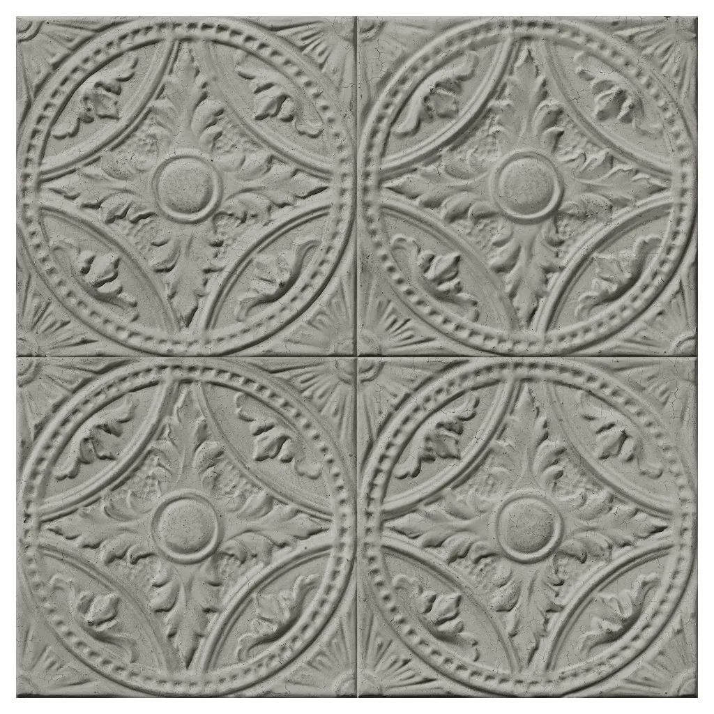 Обои для стен Koziel Tin tiles wallpapers gray-tin-tiles-medallion-wallpaper