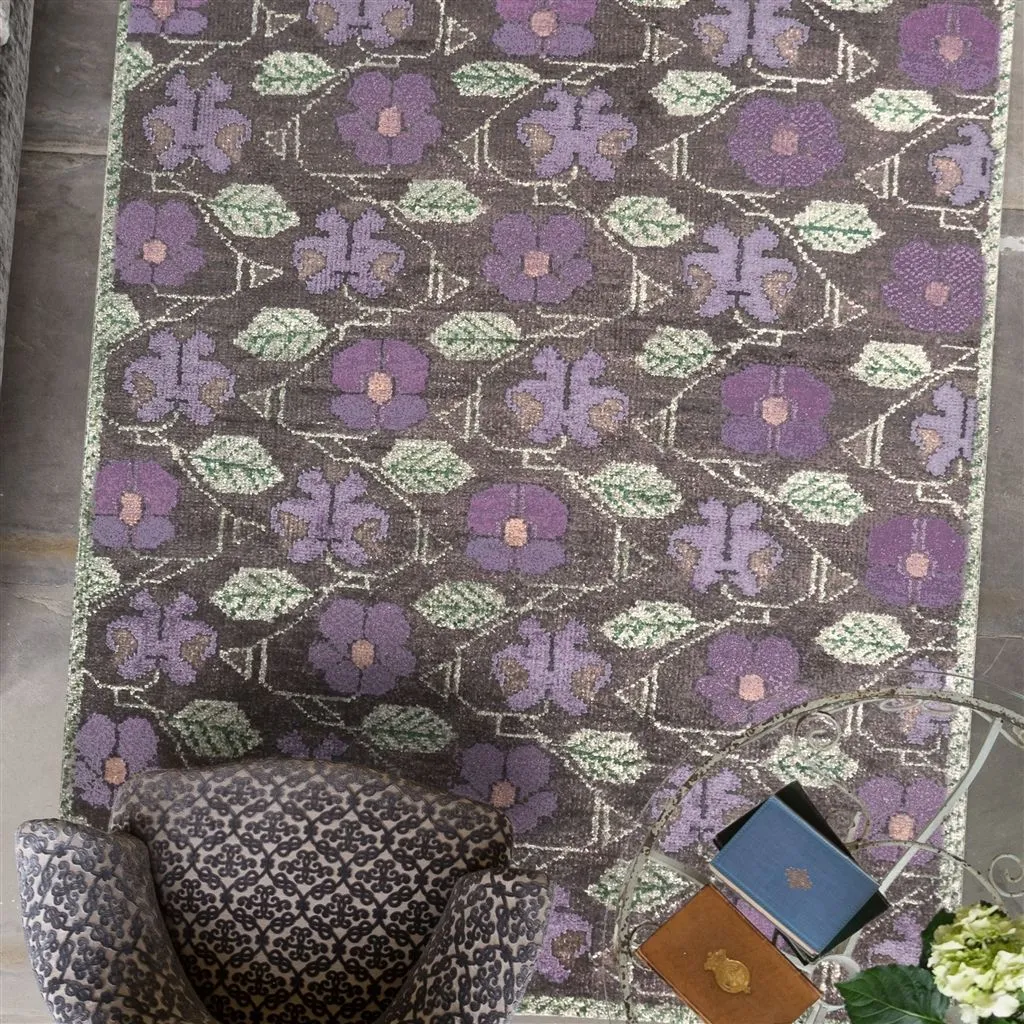 TAPESTRY FLOWER AMETHYST RUG