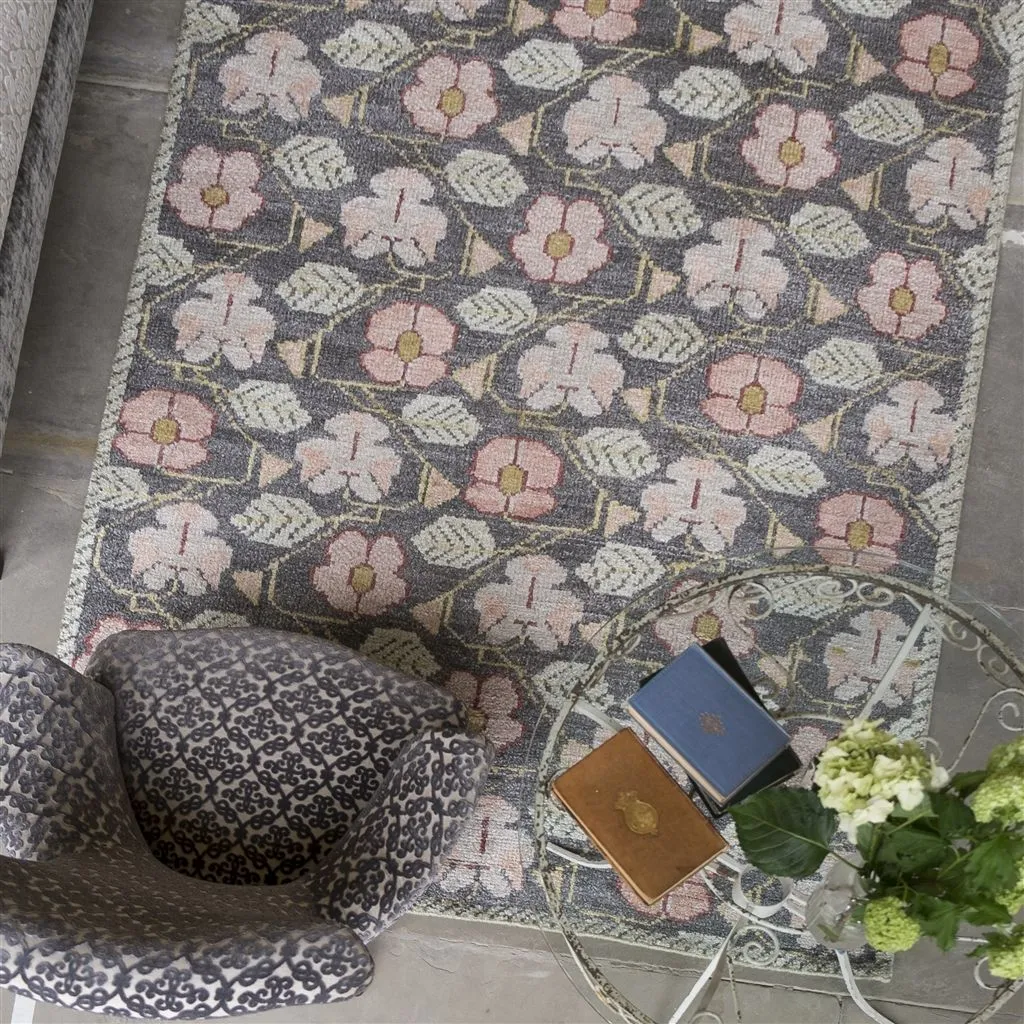 TAPESTRY FLOWER EMERALD RUG