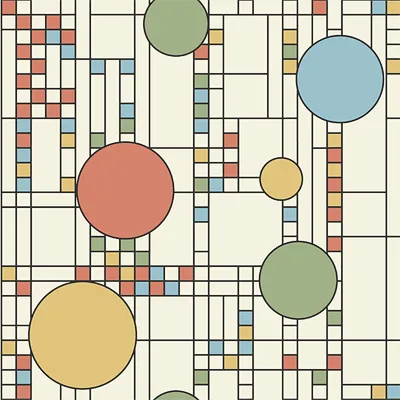 Обои для стен Bradbury & Bradbury Frank Lloyd Wright spheres_1_400