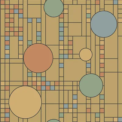 Обои для стен Bradbury & Bradbury Frank Lloyd Wright spheres_4_400