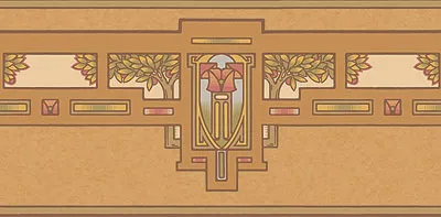 Обои для стен Bradbury & Bradbury Arts & Crafts apf_925_sienna_400