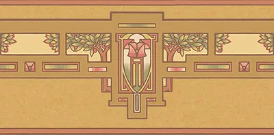 Обои для стен Bradbury & Bradbury Arts & Crafts apf_940_ochre_400