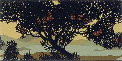 Обои для стен Bradbury & Bradbury Arts & Crafts kraft_firtree_400