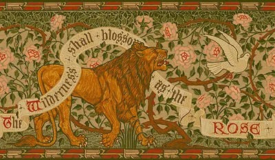 Обои для стен Bradbury & Bradbury Arts & Crafts II lion_dove_digit_400