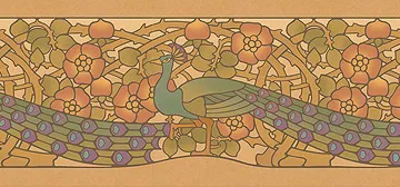 Обои для стен Bradbury & Bradbury Arts & Crafts II peacock_360