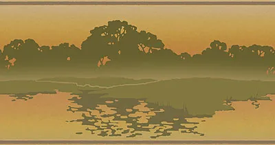 Обои для стен Bradbury & Bradbury Arts & Crafts II rivr_945_olive_400