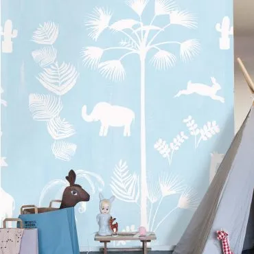 Обои для стен Studio OnsZelf Little Wallpaper OZP-3755-foto-licht-grijze-olifant