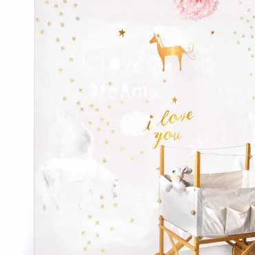 Обои для стен Studio OnsZelf Little Wallpaper foto-unicorn-grijs