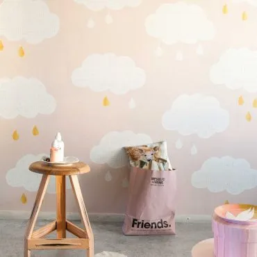 Обои для стен Studio OnsZelf Little Wallpaper wolkjesfoto-zalm