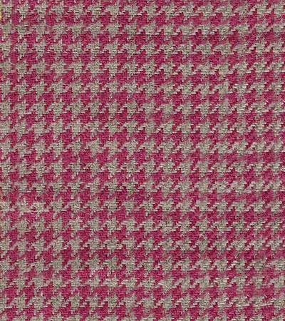 Ткань Sequana Linen Houndstooth 11178_natural_fuschia
