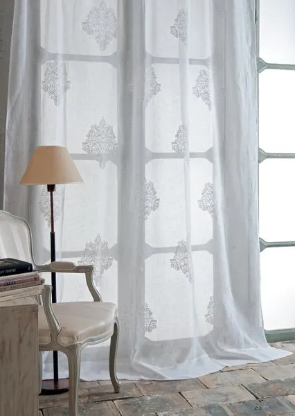 Ткань Mastro Raphael Quintessential Tenda lino ricamo damasco all-over Quintessential P02 B0005