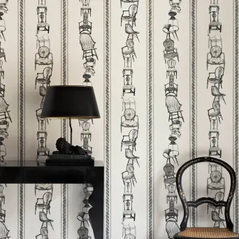 Обои для стен Barneby Gates Barneby Walpapers chairs_blackonparchment