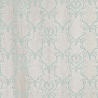 Ткань Barneby Gates Barneby Fabrics deerdamask_duckeggblue