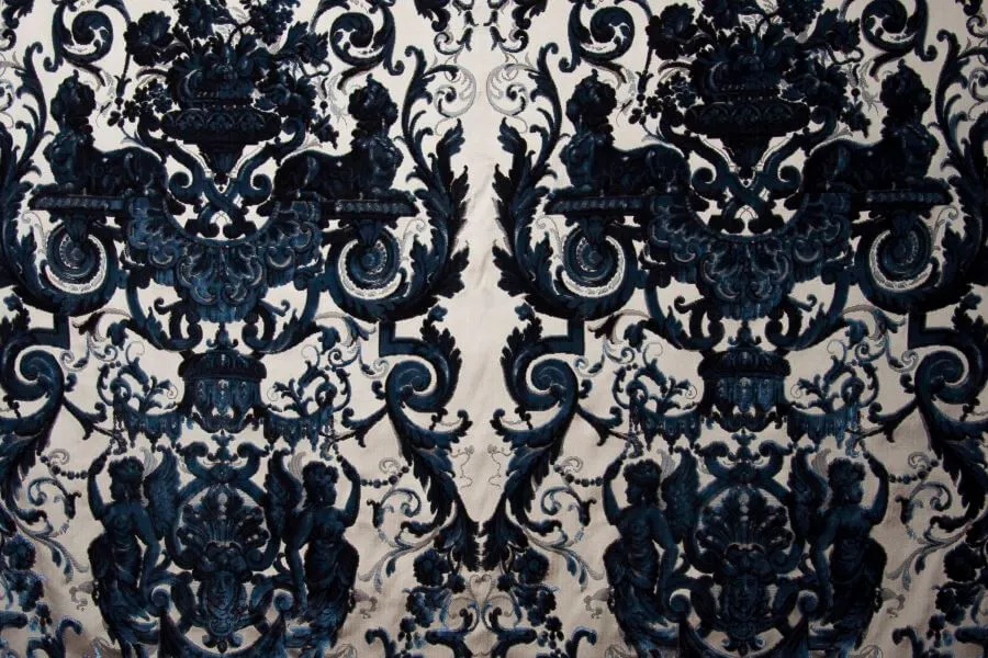 Ткань Luigi Bevilacqua Velvets Bevilacqua Velluto-Grottesche-petrolio