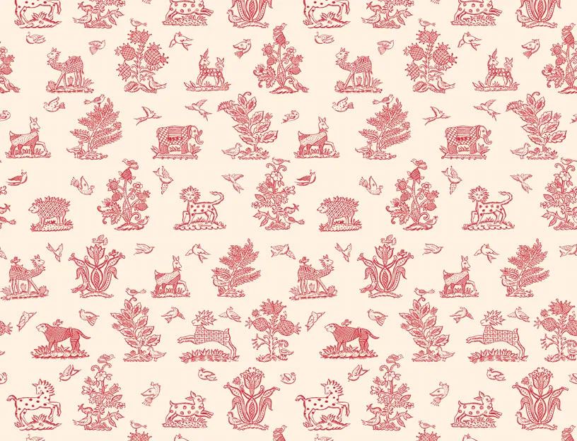 Обои для стен Blendworth Celia Birtwell’s Classic Beasties-Lipstick