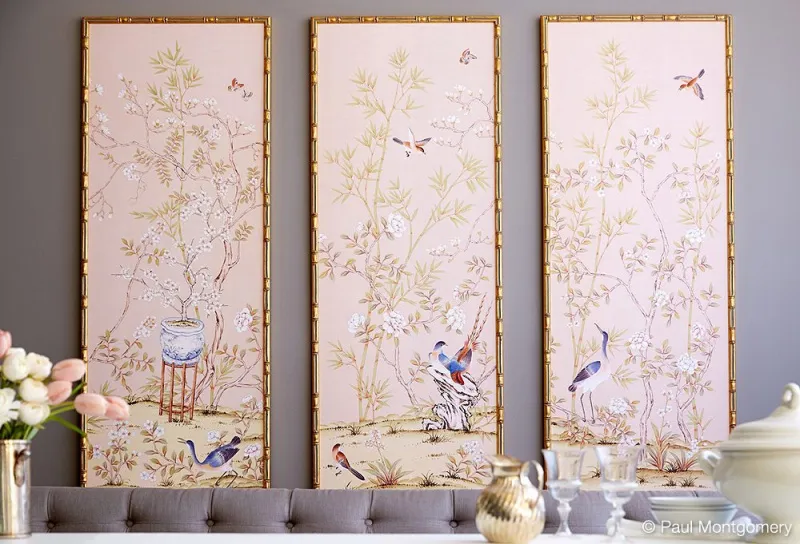 Обои для стен Paul Montgomery Chinoiseries Collection Chinoiserie-Triptych