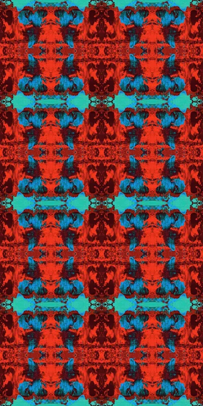 Ткань Susi Bellamy Luxury fabric collection red-blue-geode