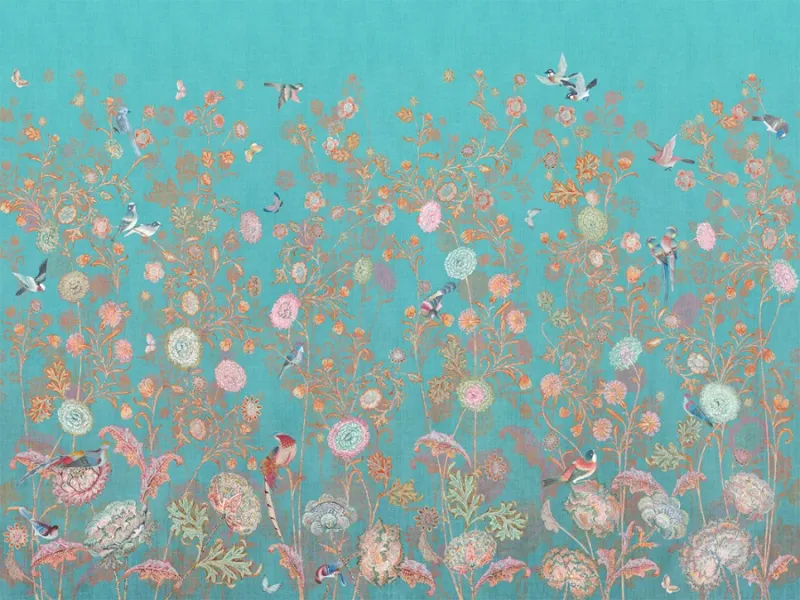 Обои для стен Affresco Панно Цветариум Bird kingdom Color 3