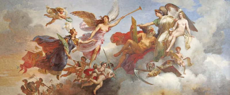 Обои для стен Affresco Сюжеты для потолков Aff9109