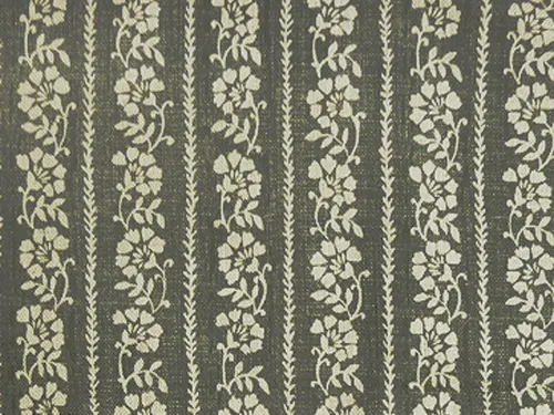 Ткань Titley and Marr Printed Patterns Collection Floral-Stripe-03-Charcoal