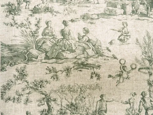 Ткань Titley and Marr Toile Collection Seasons-Toile-03-Charcoal