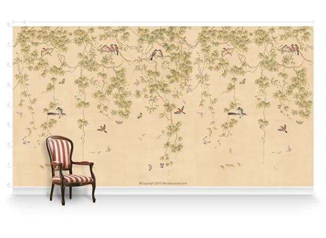 Обои для стен MuralSources Chinoiserie murals CH-025-BG2-00-2T