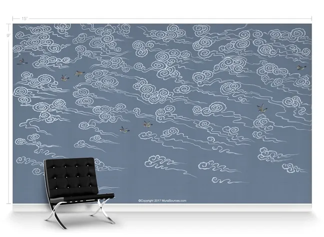 Обои для стен MuralSources Chinoiserie murals CH-065-BL1-00-2T