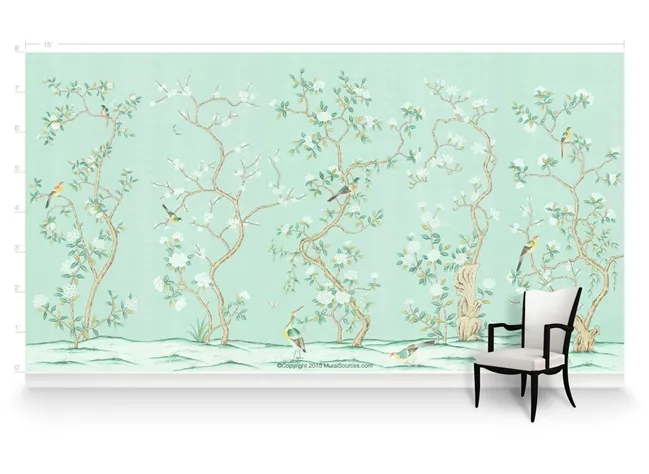 Обои для стен MuralSources Chinoiserie murals CH-120-AQ1-00-2T