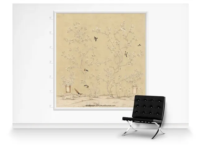 Обои для стен MuralSources Chinoiserie murals CH-138-BG1-00-2T