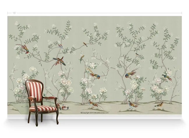 Обои для стен MuralSources Chinoiserie murals CH-150-GN1-00-2T