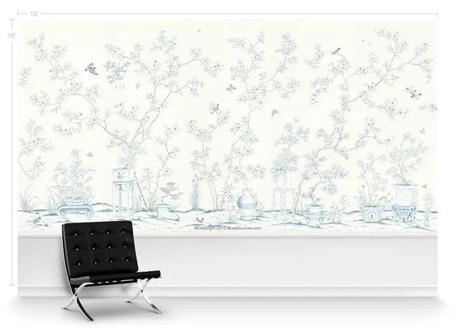 Обои для стен MuralSources Chinoiserie murals CH-199-WH2-00-2T