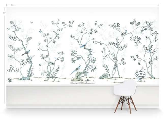 Обои для стен MuralSources Chinoiserie murals CH-205-WH1-00-2T