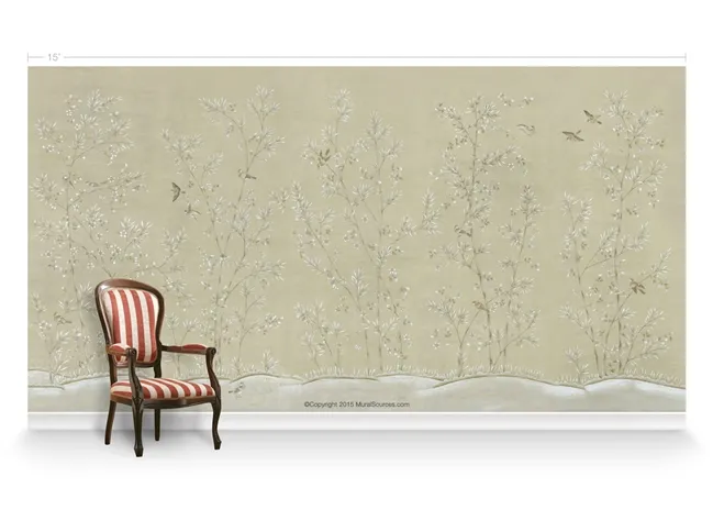 Обои для стен MuralSources Chinoiserie murals CH-211-BG1-00-2T