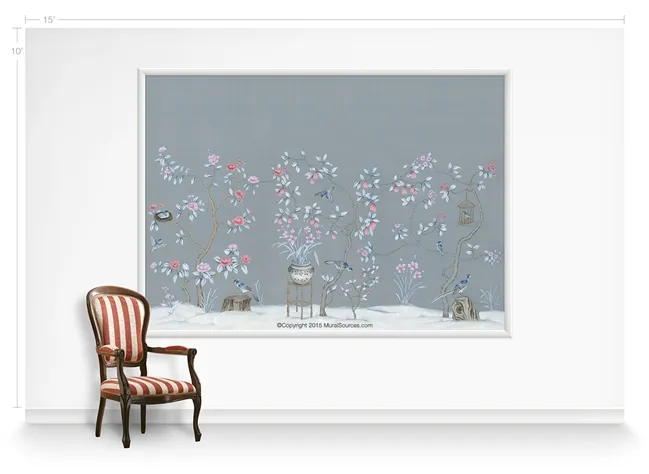 Обои для стен MuralSources Chinoiserie murals CH-231-BL1-00-2T