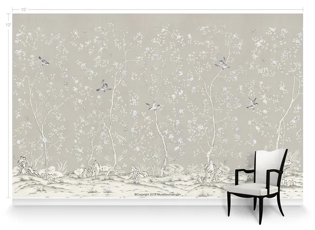 Обои для стен MuralSources Chinoiserie murals CH-350-GR1-00-2T